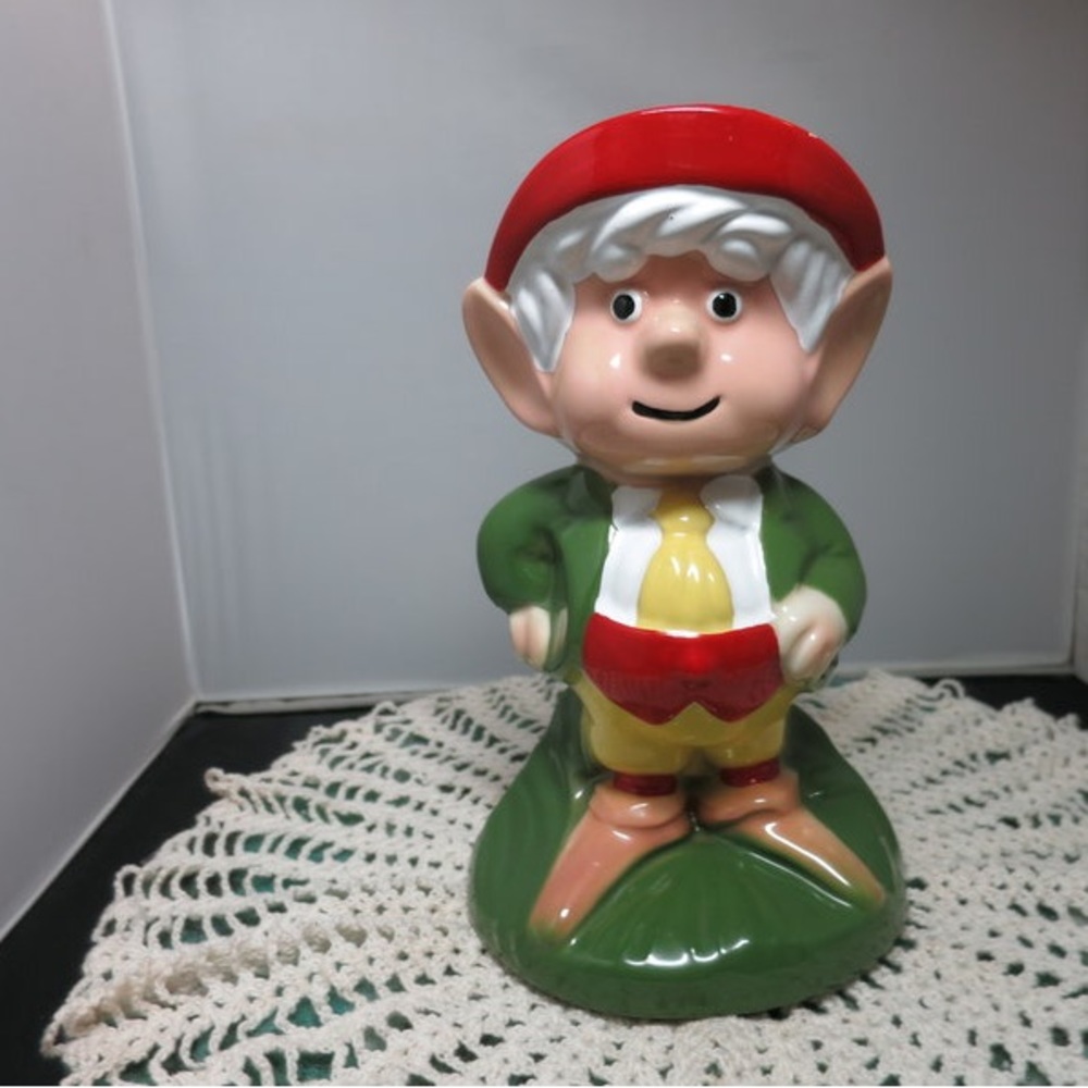Keebler Elf Bank Vintage E L Fudge Keebler Ernie Elf RARE 10 inch Ceramic Bank